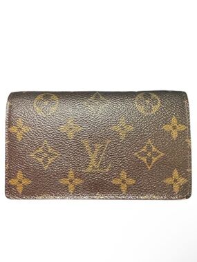 GUC Louis Vuitton Monogram Canvas Wallet in Brown and Gold